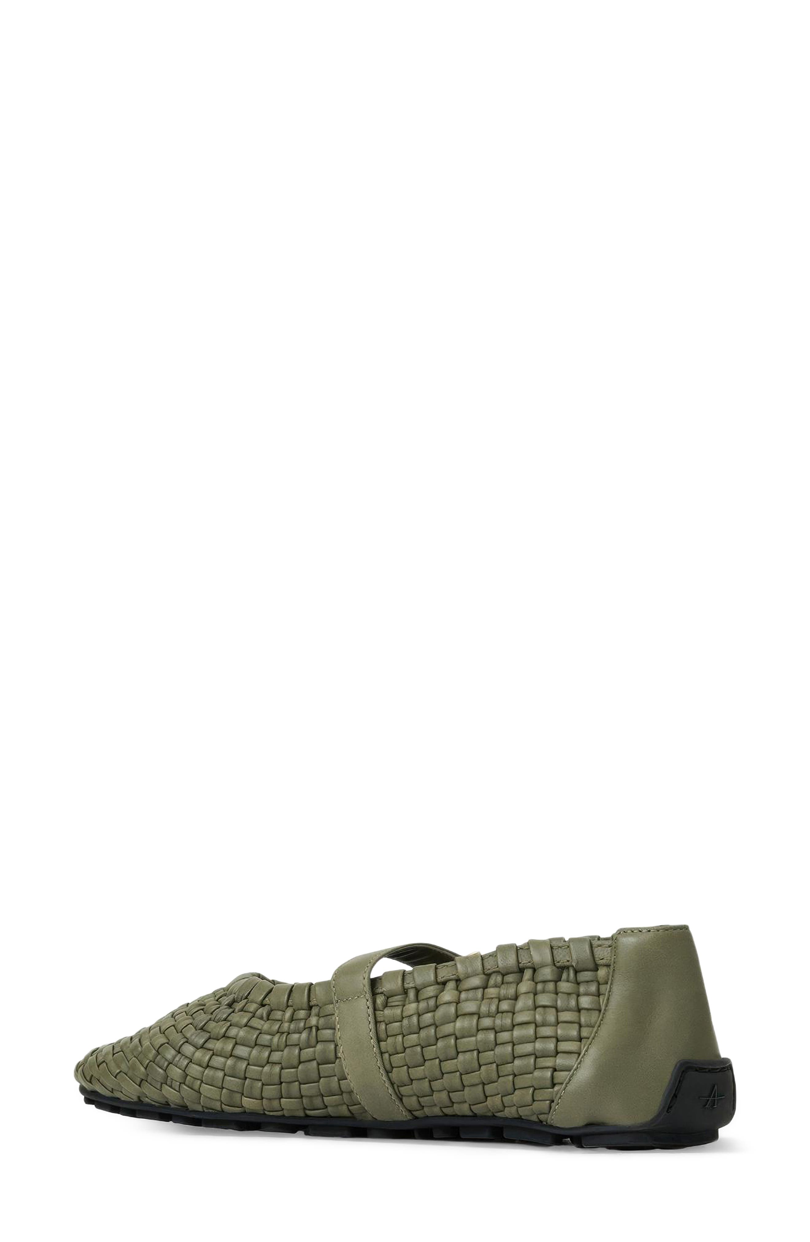 Quello Water Resistant Mary Jane Flat, Alternate, color, SAGE NAPPA