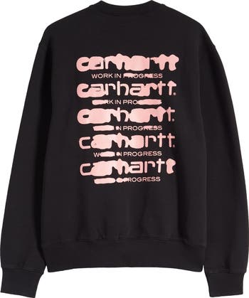 【Carhartt】 INK BLEED SWEATSHIRT Carhartt Work In Progress Ink Bleed Graphic Cotton
