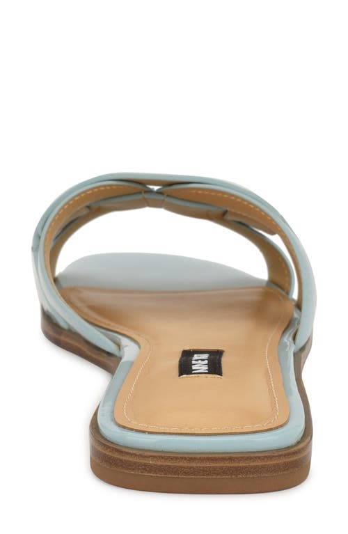 Nine West Glorie Slide Sandal In Light Blue