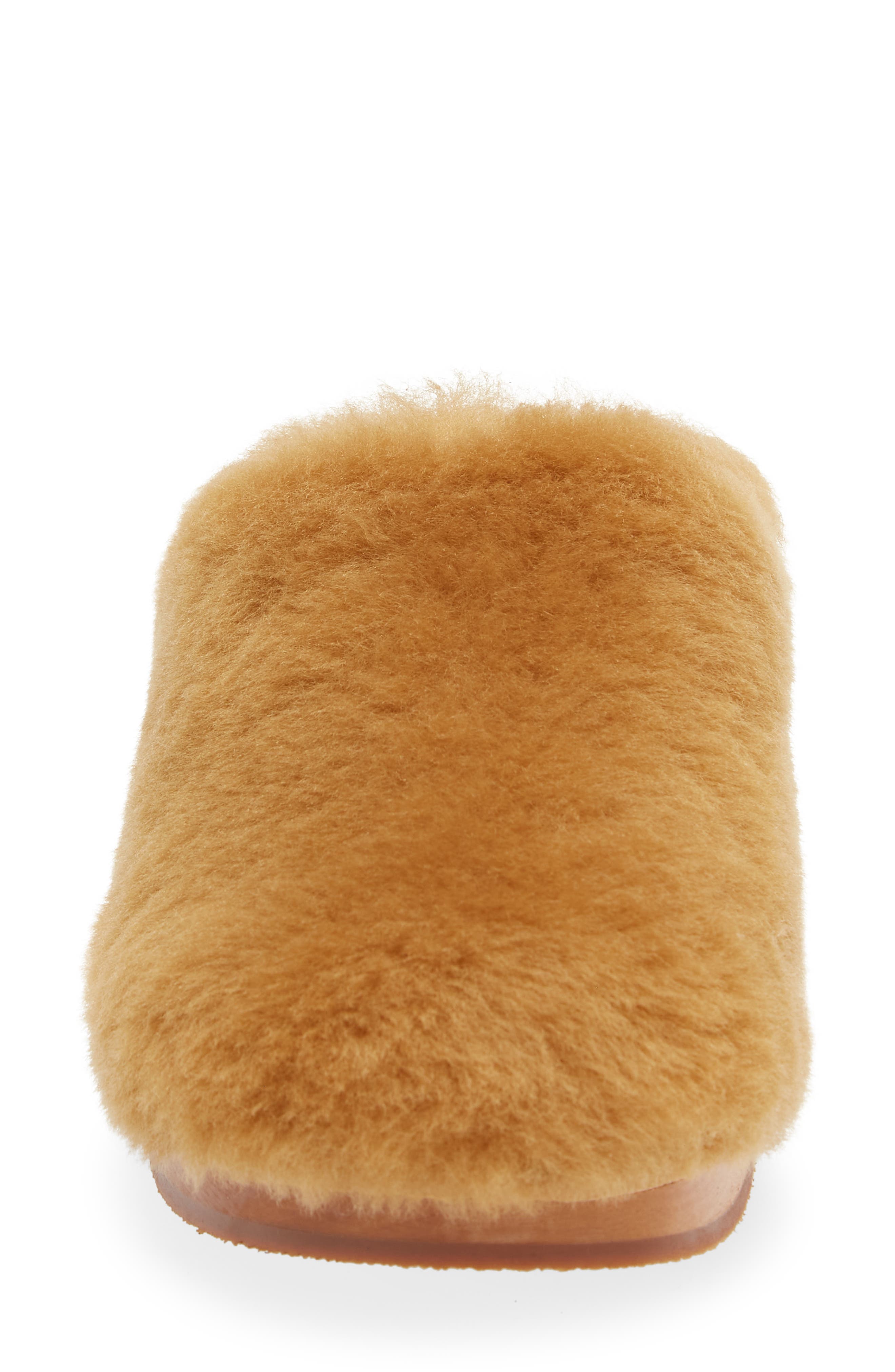 Fluff Genuine Shearling Clog, Alternate, color, NATURE