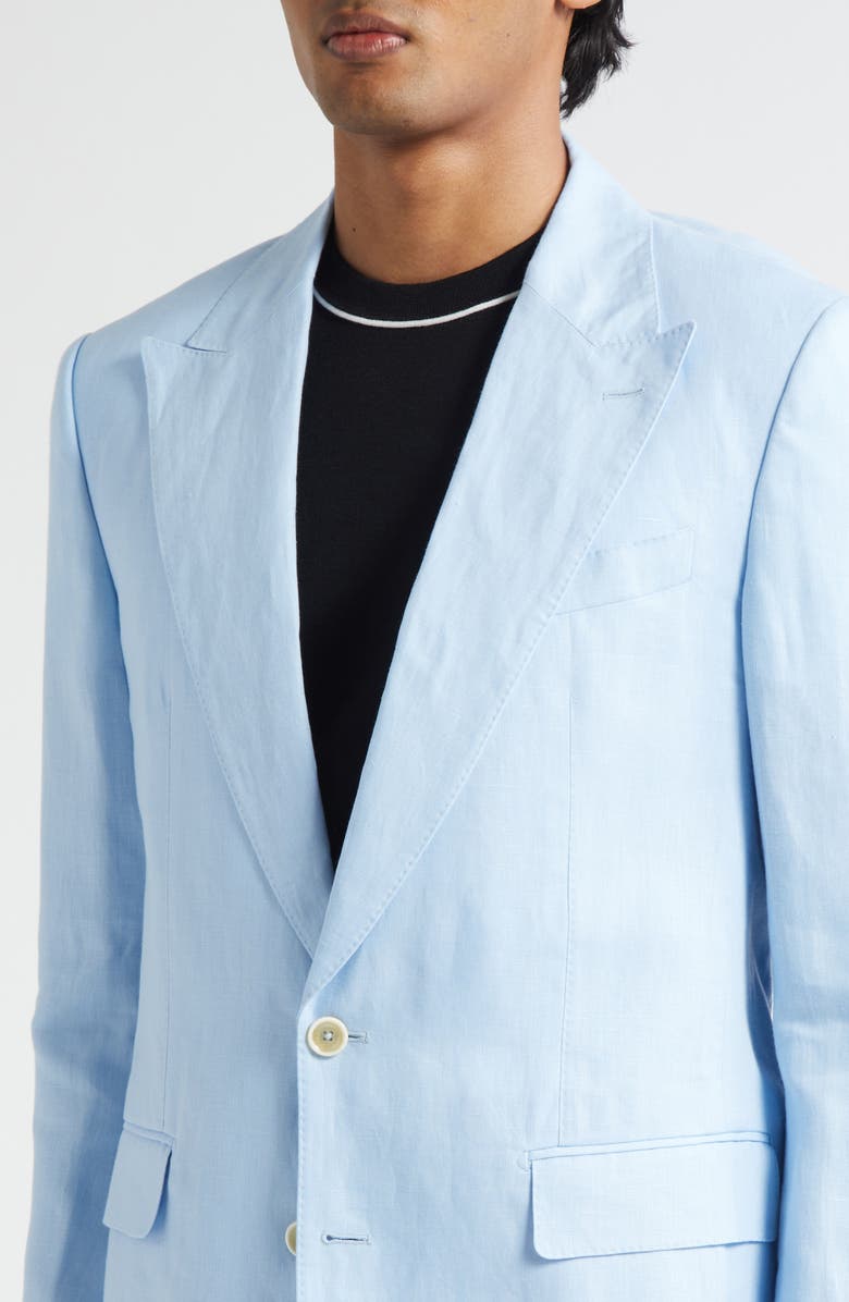 Dolce&Gabbana Sicilia Fit Linen Sport Coat, Alternate, color, B1581 Azzurro