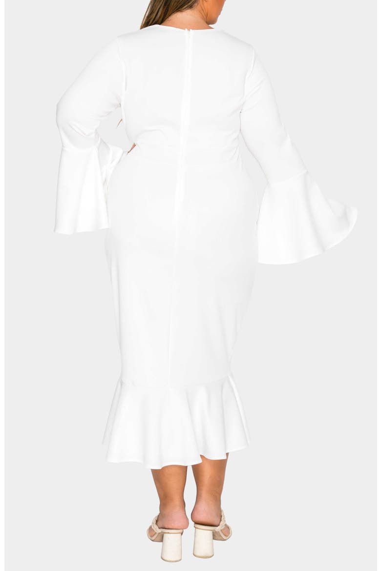 Sabrina Long Sleeve Mermaid Dress, Alternate, color, IVORY