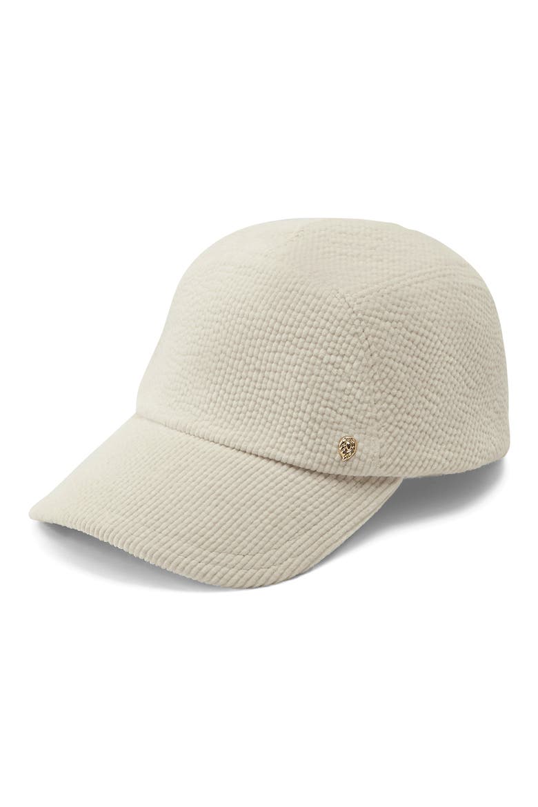 Haisley Velvet Corduroy Baseball Cap, Main, color, GARDENIA