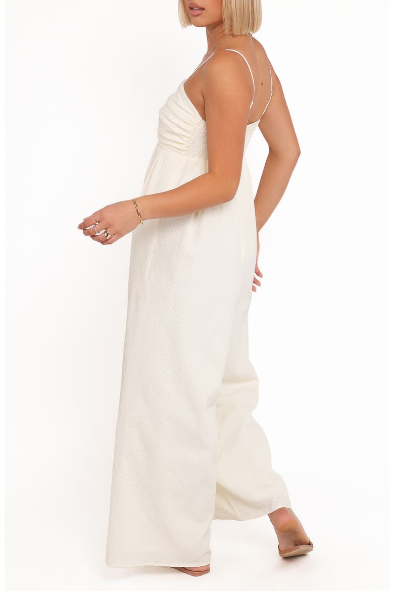 Priscilla Flowy Wide Leg Jumpsuit, Alternate, color, BUTTER