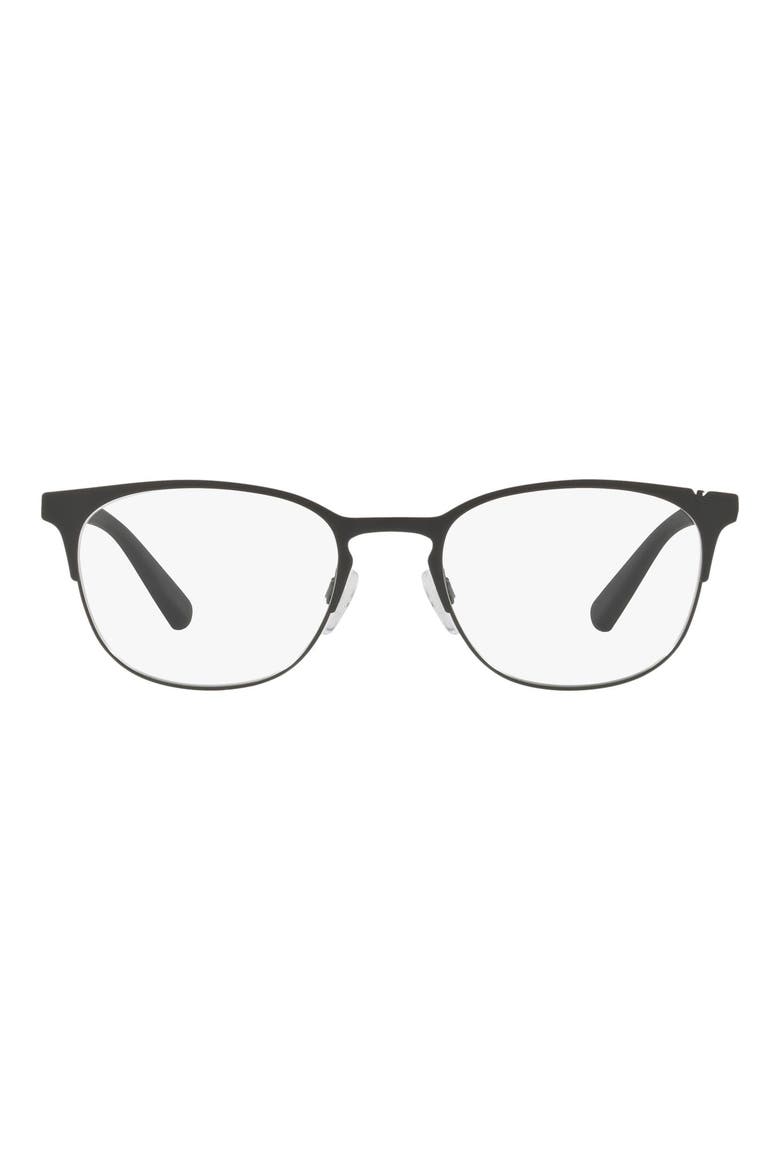 53mm Round Optical Glasses, Main, color, MATTE BLACK