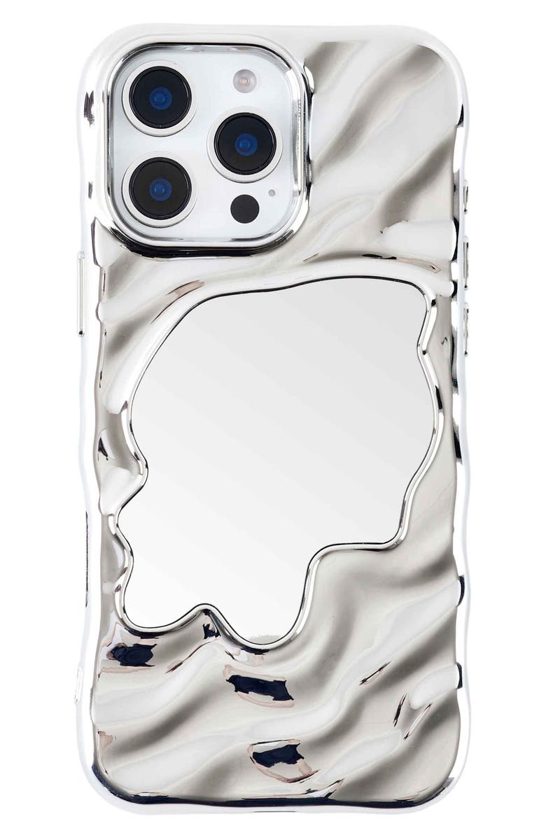 Auramma Flowy Mirror iPhone 16 Pro Case, Main, color, Silver
