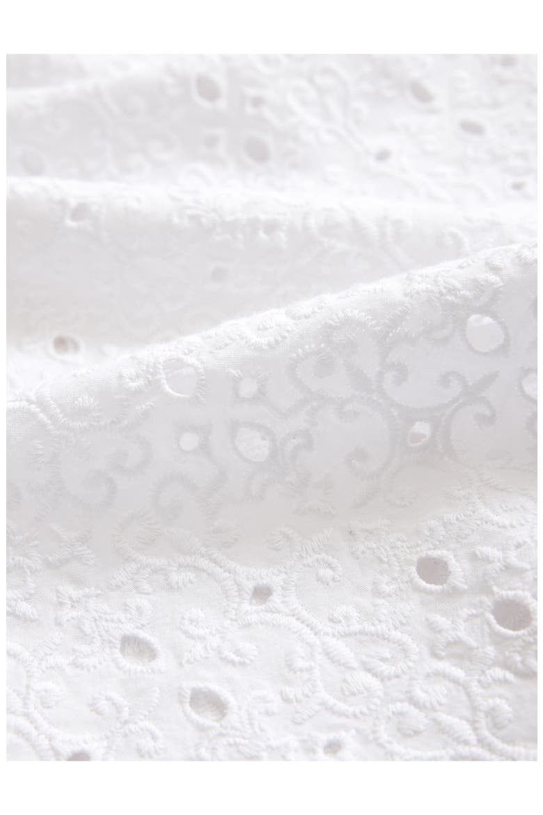Sean Eyelet Cotton Short Sleeve Button-Up Shirt, Alternate, color, WHITE