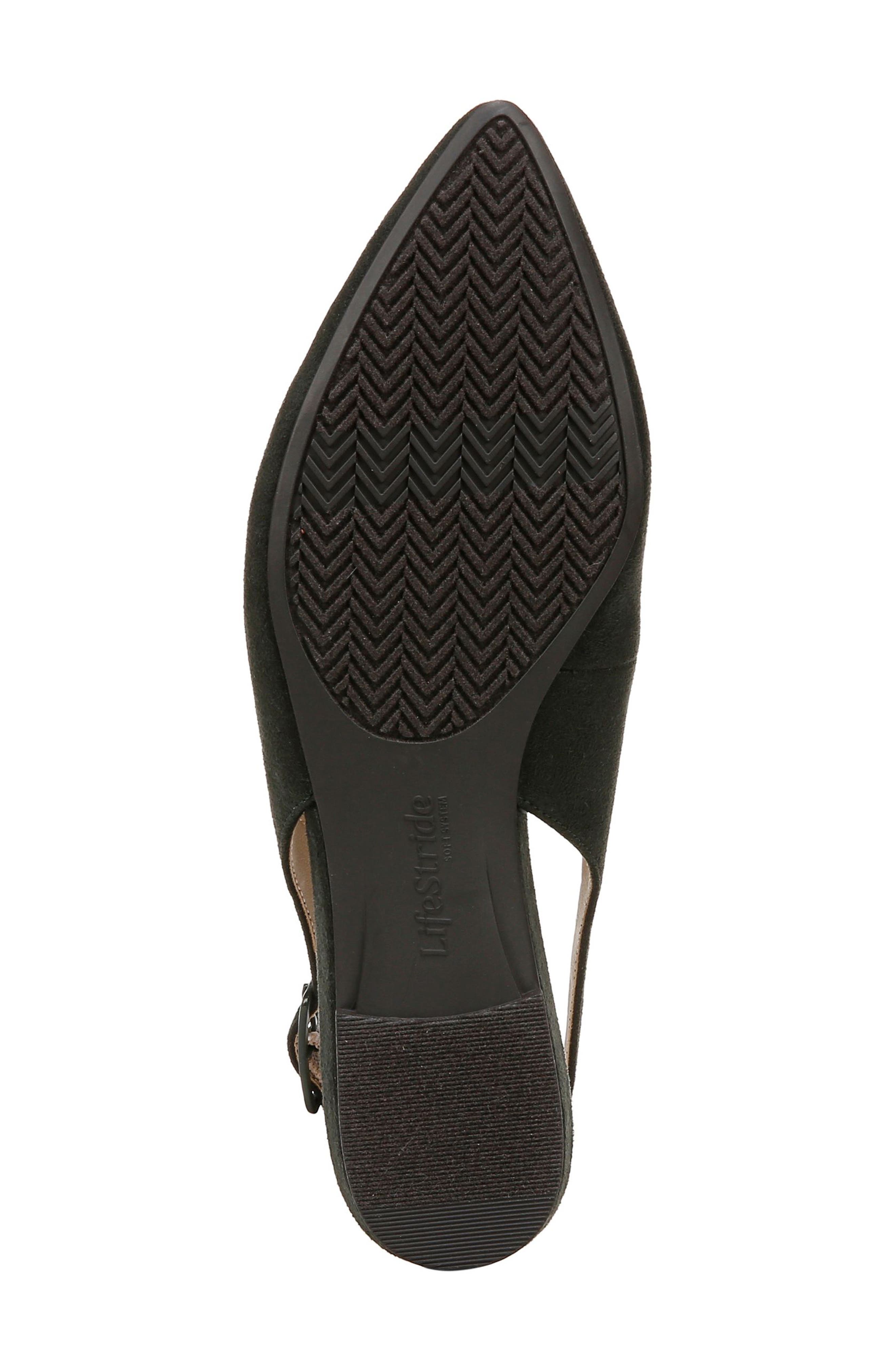 LifeStride Percy Slingback Pointed Toe Flat, Alternate, color, Green