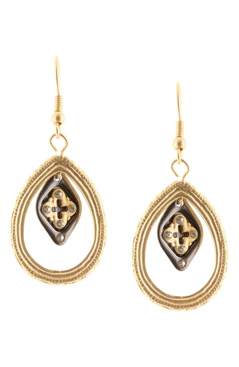 Leanna Cross Teardrop Earrings