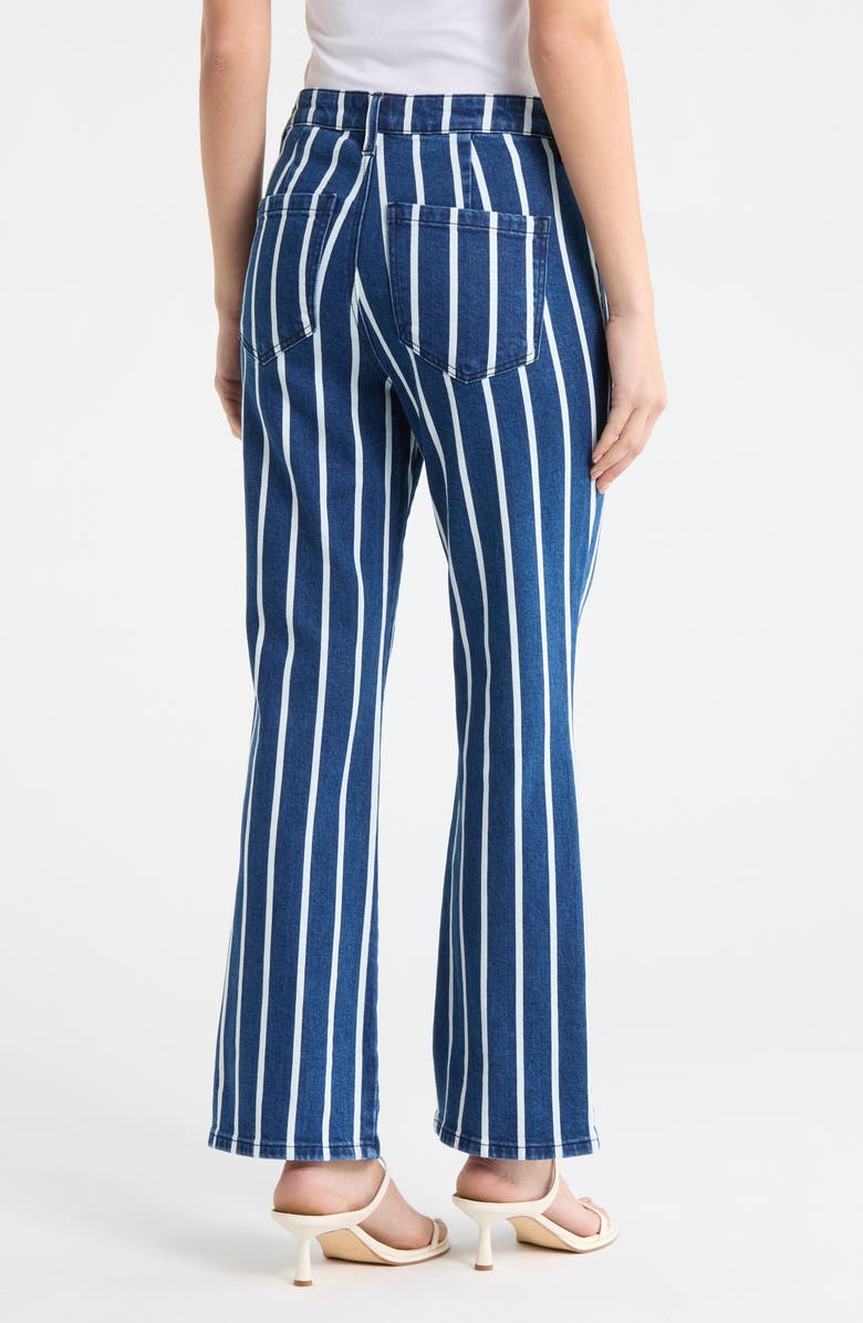 KUT from the Kloth Kelsey High Waist Kick Flare Jeans, Alternate, color, Indigo/ White