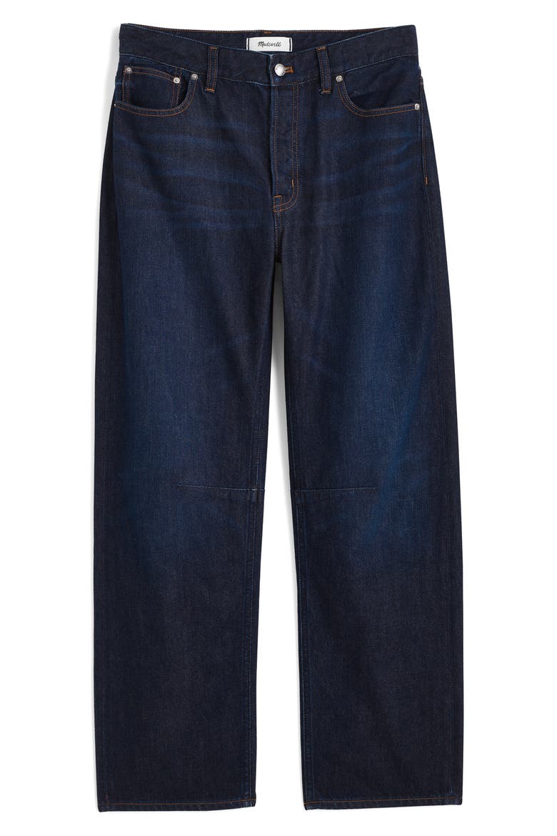 The Darted Barrel Leg Jeans, Alternate, color, FOUNDRY WASH
