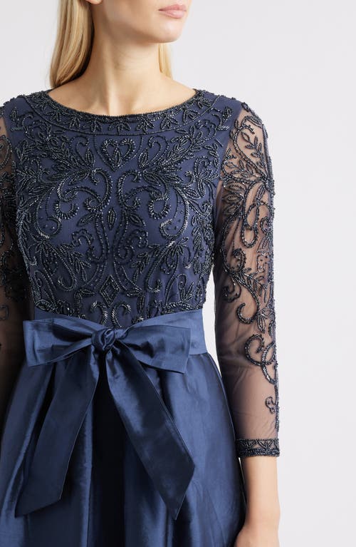 Pisarro Nights Embellished Cocktail Dress In Navy