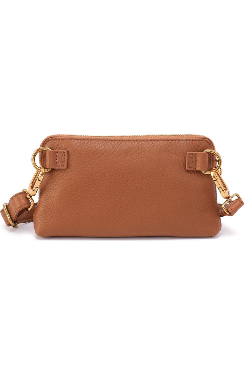 HOBO Slim Fern Leather Belt Bag, Alternate, color, Warm Honey