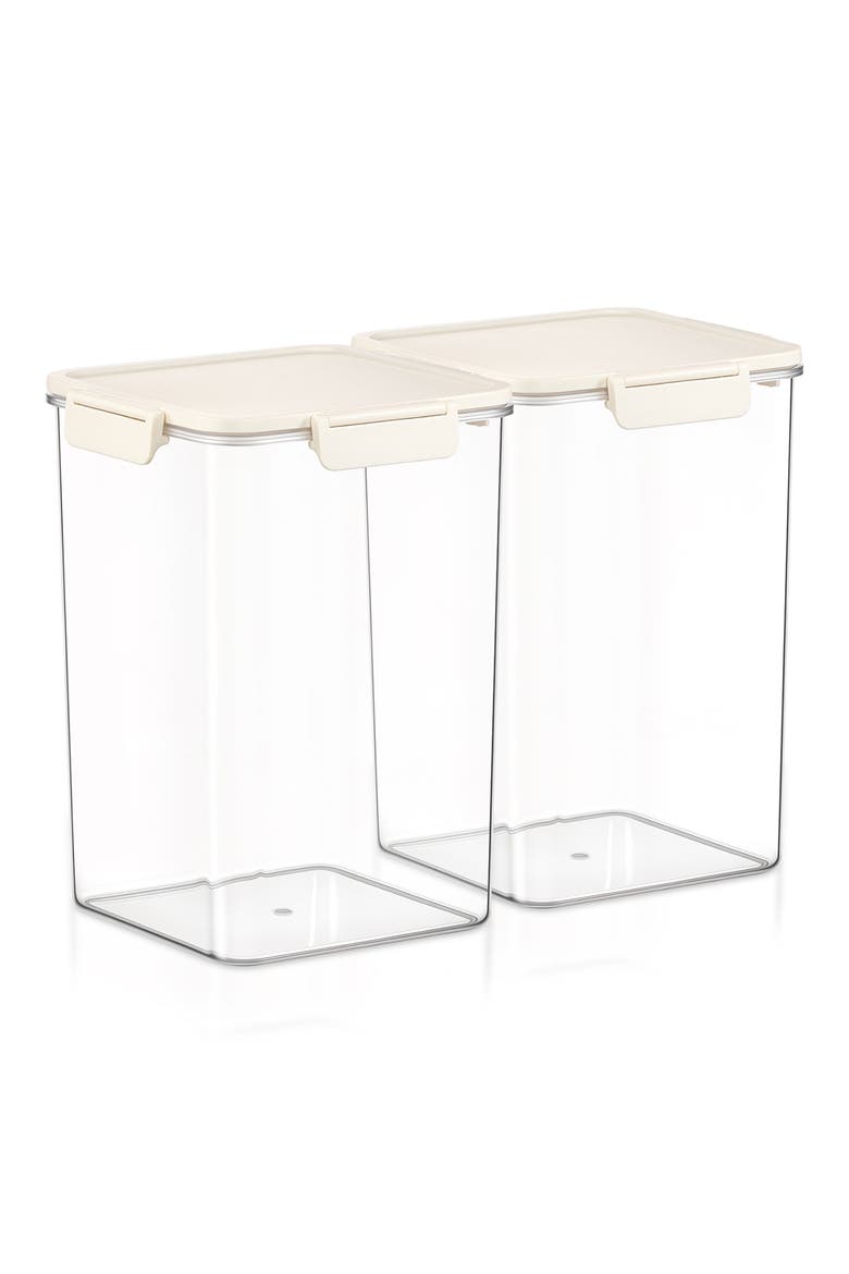 Set of 2 Airtight Food Storage Containers, Main, color, NO COLOR