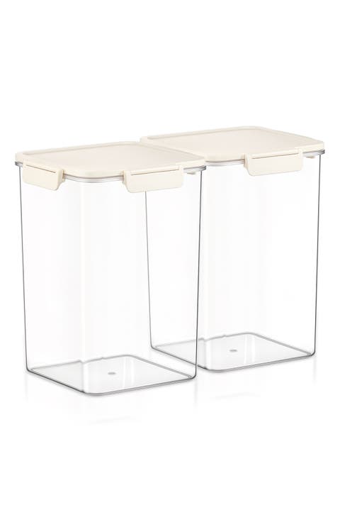 Set of 2 Airtight Food Storage Containers