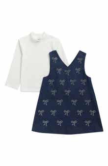 Kids' Bow Jumper Dress & Top Set