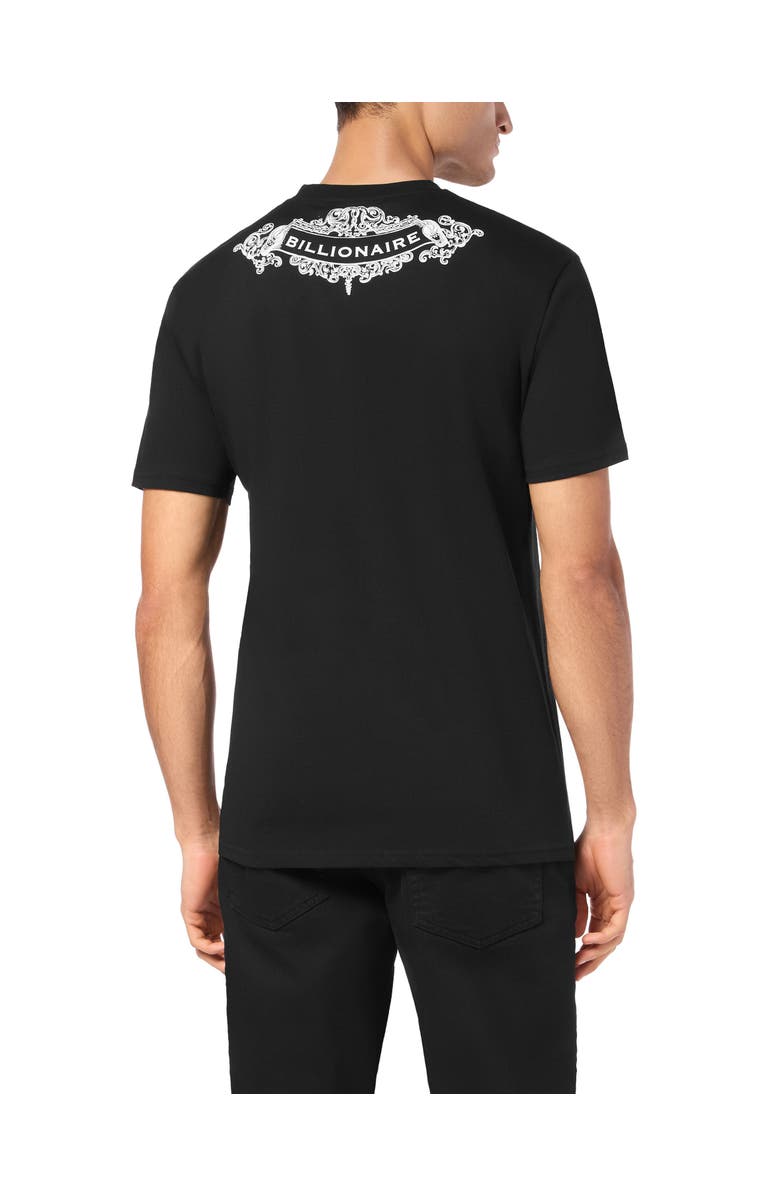 BILLIONAIRE T-Shirt Round Neck Logo Lettering Men, Alternate, color, Black