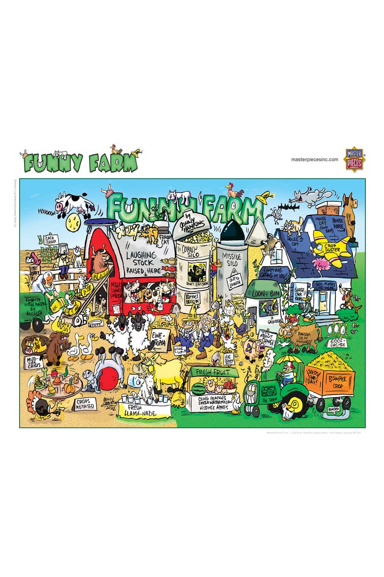 Funny Farm 1000 Piece Jigsaw Puzzle, Alternate, color, Multicolor