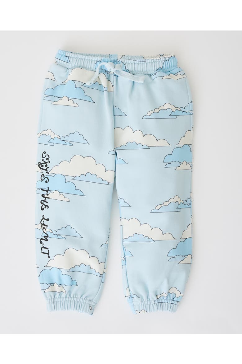 French Terry Jogger, Main, color, Blue Clouds