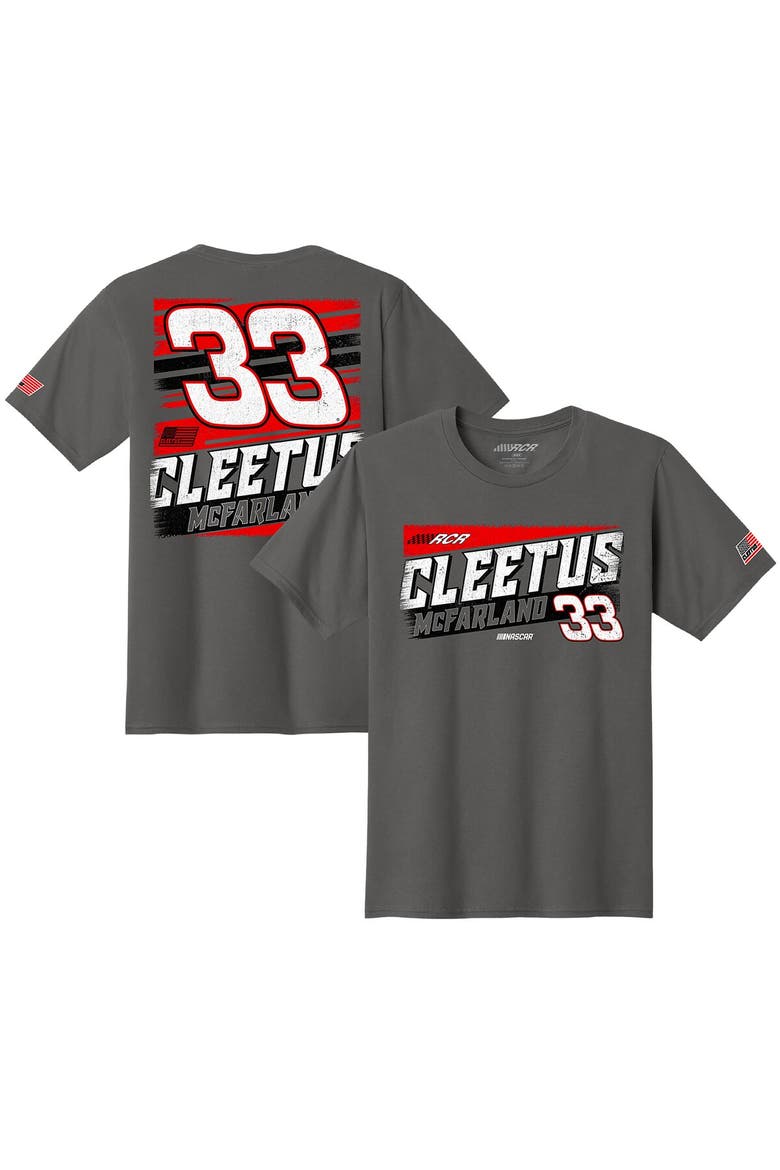 Men's Richard Childress Racing Team Collection Charcoal Cleetus McFarland T-Shirt, Main, color, Charcoal