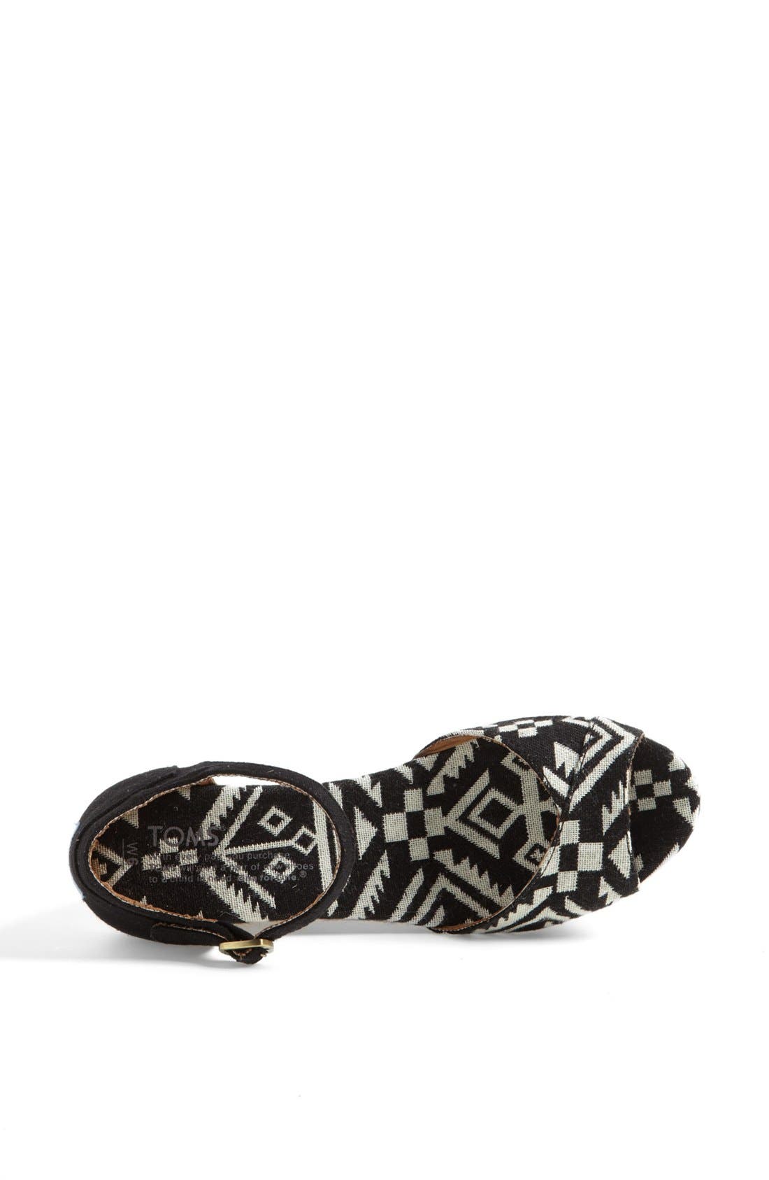 TOMS Platform Wedge Sandal, Alternate, color, 