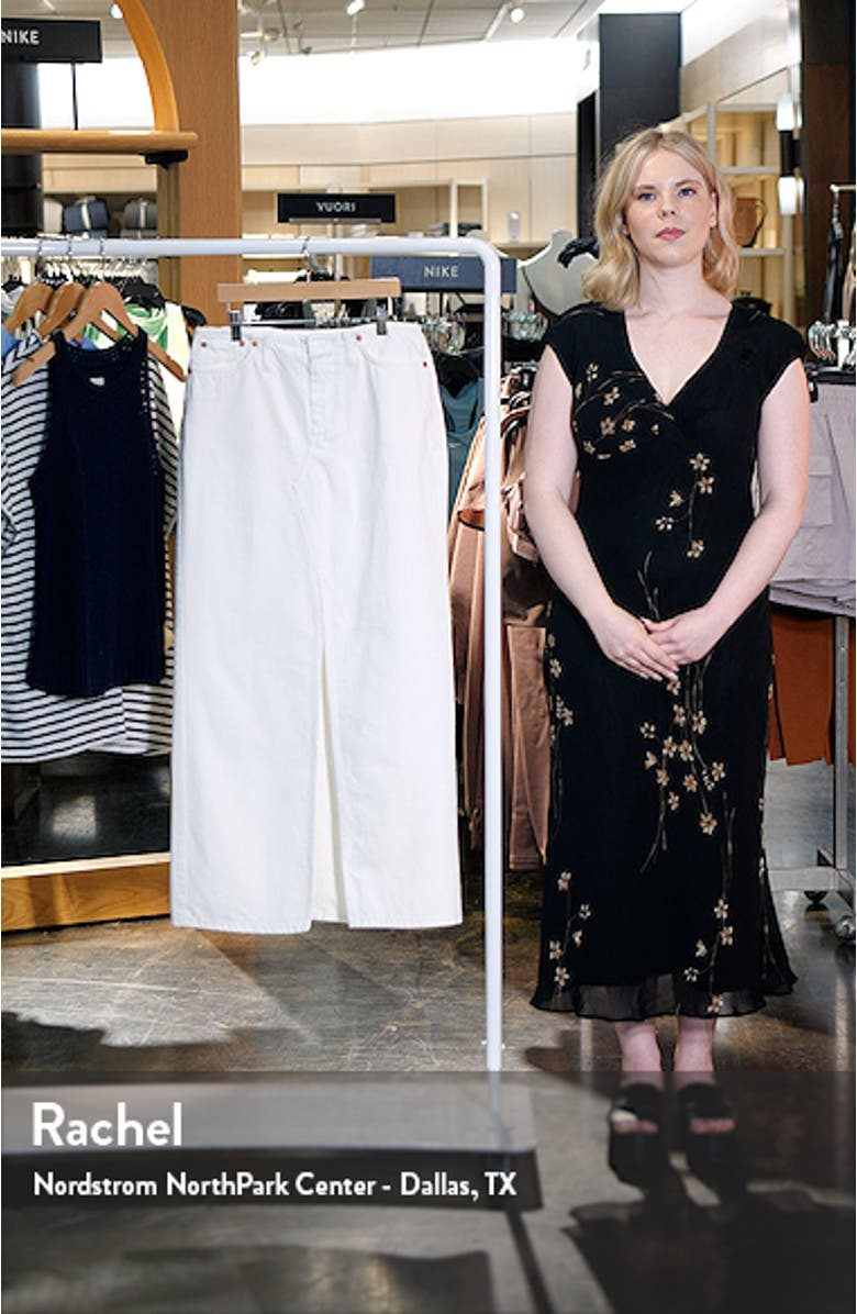 Front Slit Denim Midi Skirt, sales video thumbnail