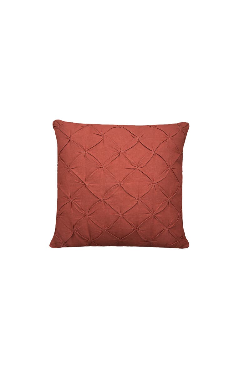 Orange Diamond Tucked Pillow, 18" x 18", Main, color, Orange