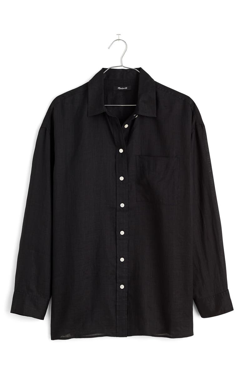 Madewell The Oversized Ramie Button-Up Shirt, Alternate, color, 