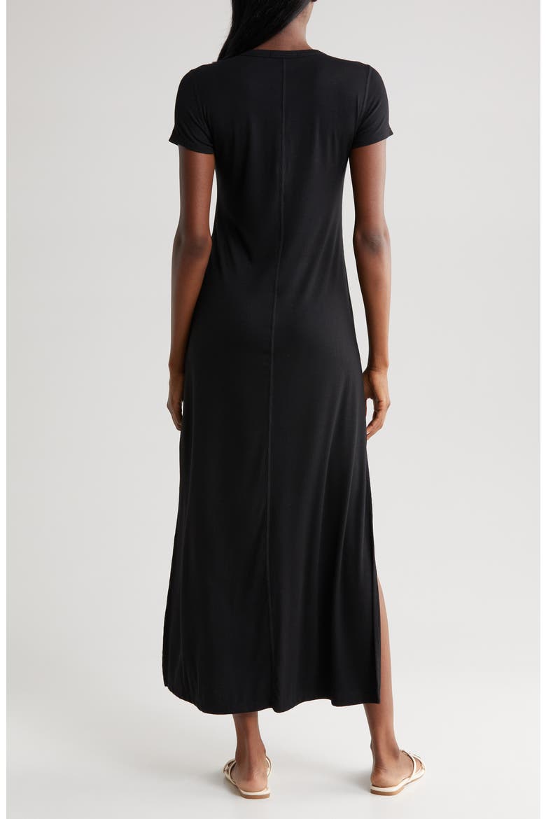 Amy Rib Cover-Up Dress, Alternate, color, BLACK