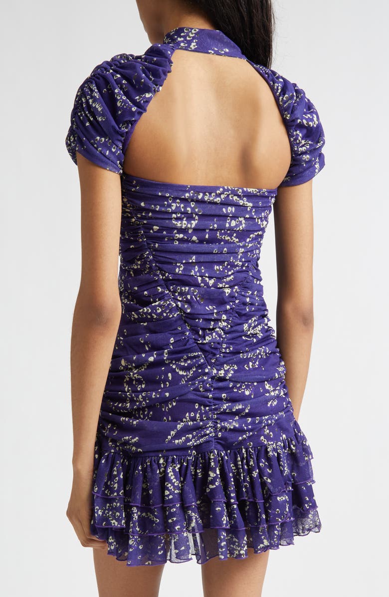 Siedrés Fiora Floral Ruched Cutout Top, Alternate, color, Purple