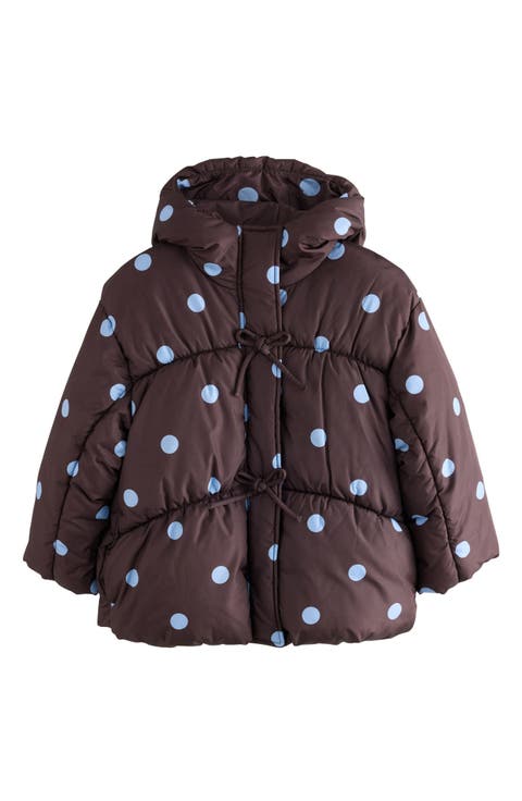 Kids' Polka Dot Puffer Coat