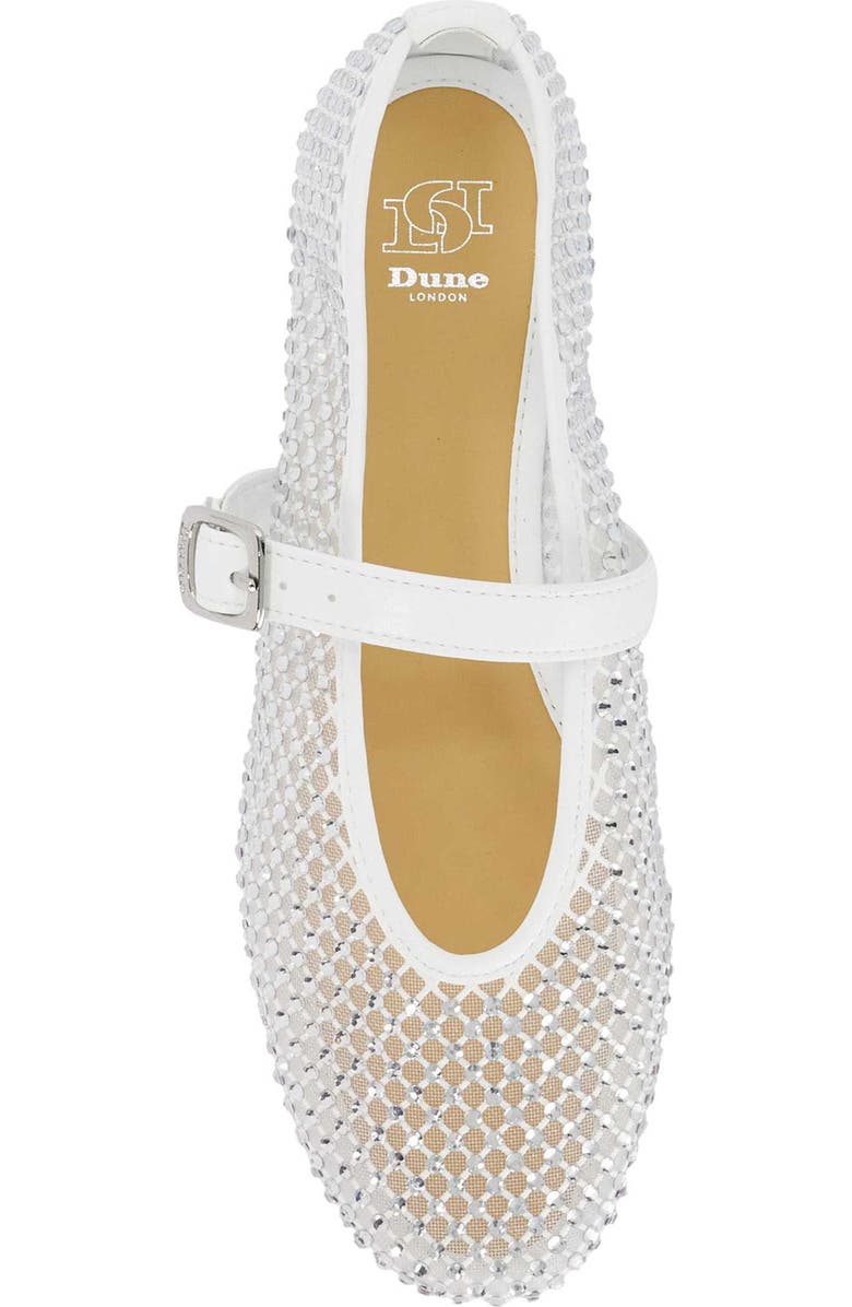 Dune London Haislee Mary Jane Flat, Alternate, color, White