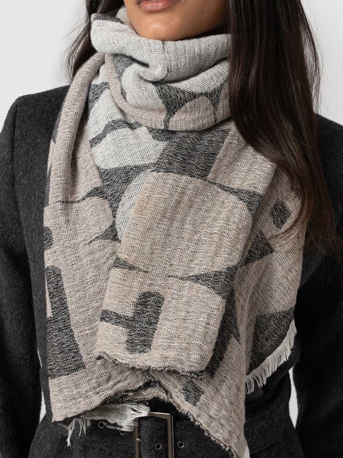 Saint + Sofia Abstract Rock Scarf In Multi