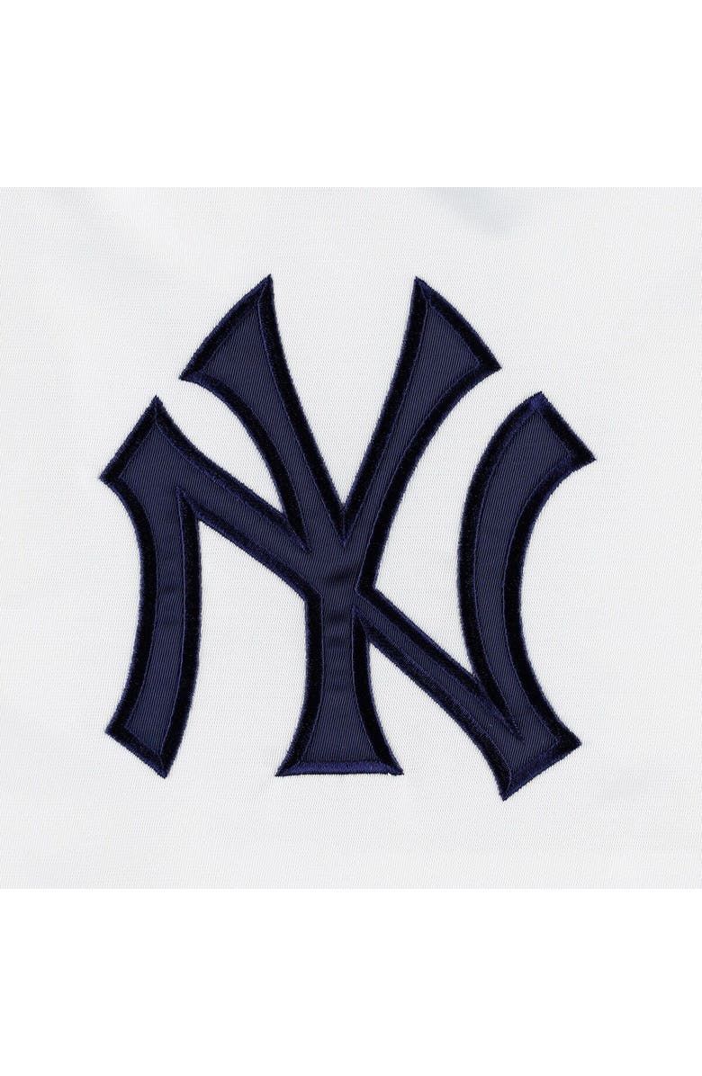 STARTER Men's Starter White New York Yankeess Power Forward Satin Full-Snap Varsity Jacket, Alternate, color, 