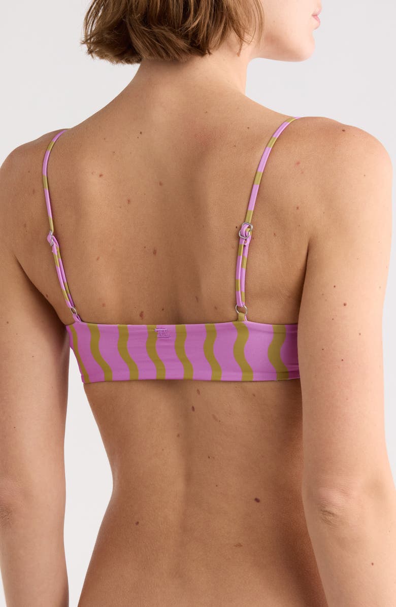 Billabong Sun Fired Reversible Jaclyn Bralette Bikini Top, Alternate, color, Moss