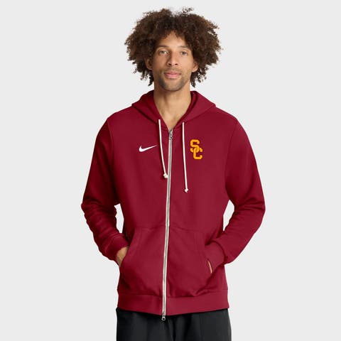 Men's Nike Cardinal USC Trojans 2025 Sideline Standard Issue Dri-FIT Full-Zip Hoodie