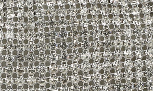 Jessica Mcclintock Elsie Frame Top Rhinestone Clutch In Silver