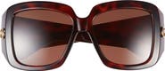 Gucci 55mm Square Sunglasses