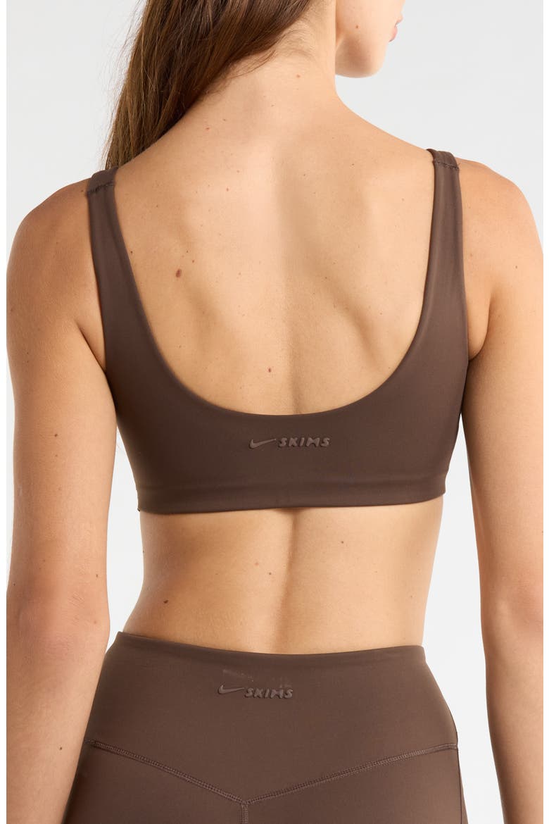 Matte Scoop Neck Bra, Alternate, color, DARK SEPIA