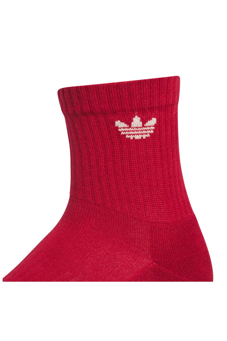 Trefoil 3.0 3-Pack Assorted High Quarter Socks, Alternate, color, TEAM RED/ YELLOW/ INDIGO