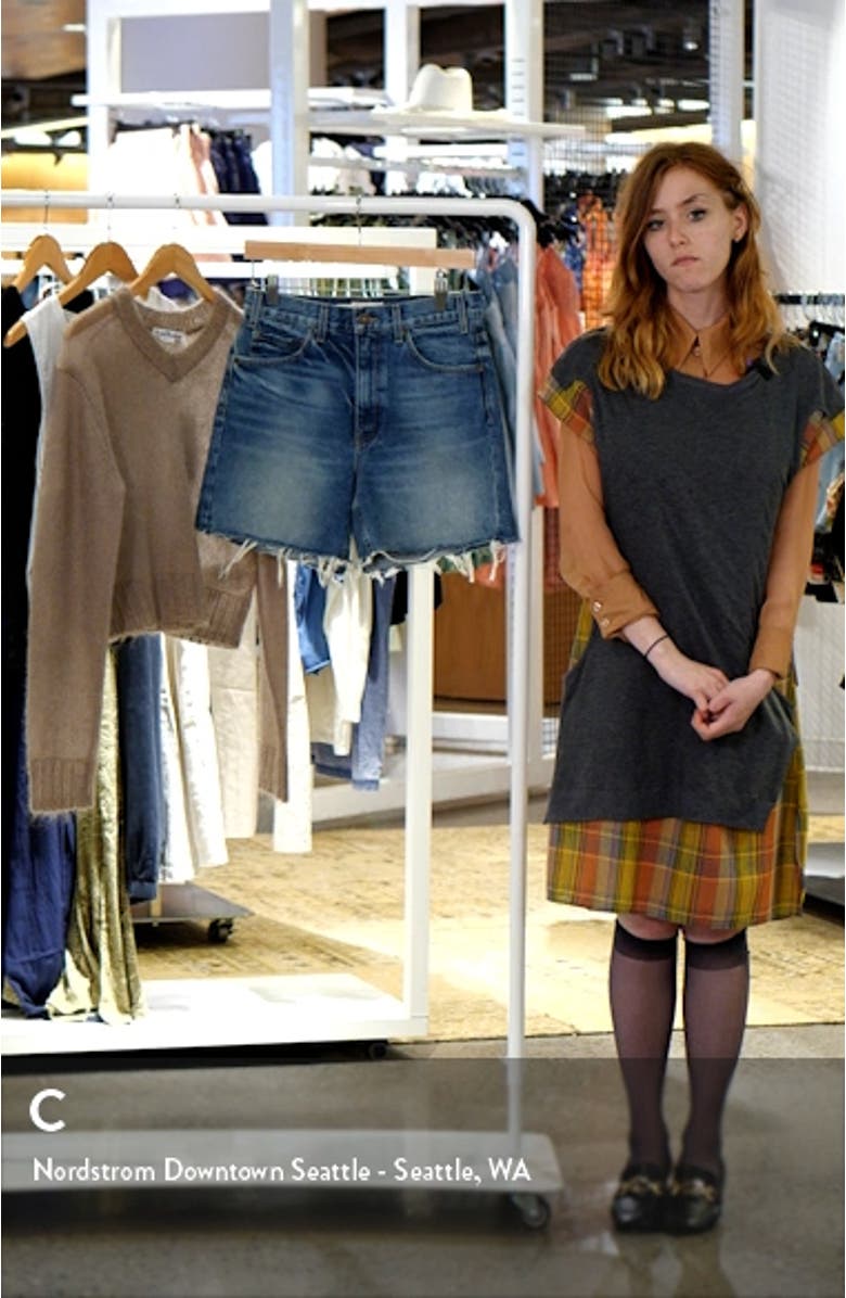 Yoann High Waist Denim Shorts, sales video thumbnail