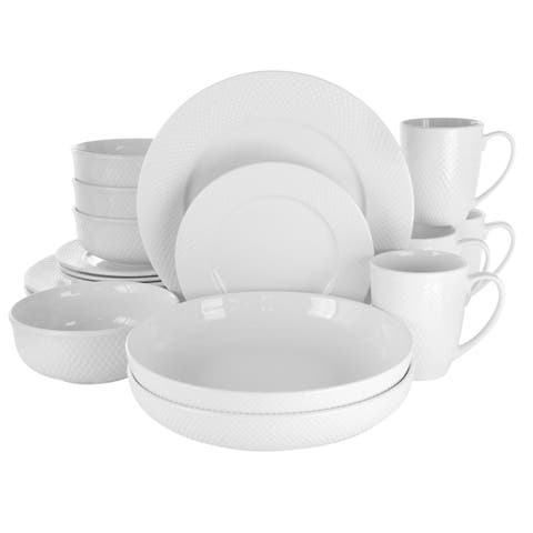 Maisy 18 Piece Round Porcelain Dinnerware Set