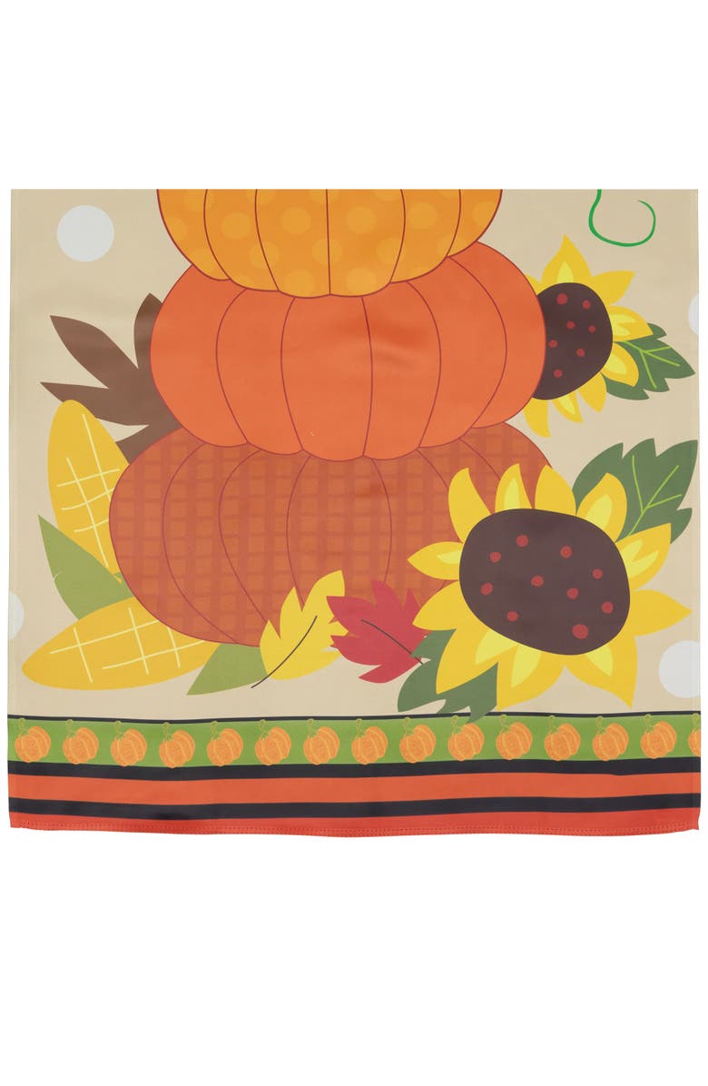 Northlight Pumpkins and Sunflowers Autumn Harvest House Flag 28" x 40", Alternate, color, Orange