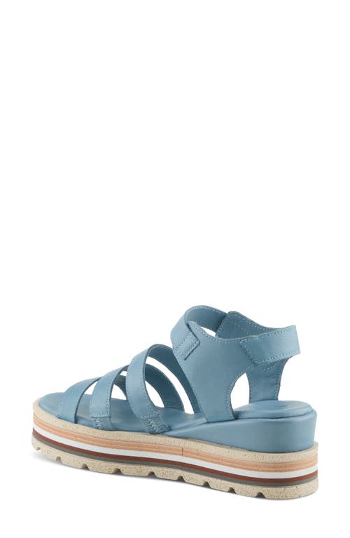 Spring Step Gosalina Platform Sandal In Denim Blue