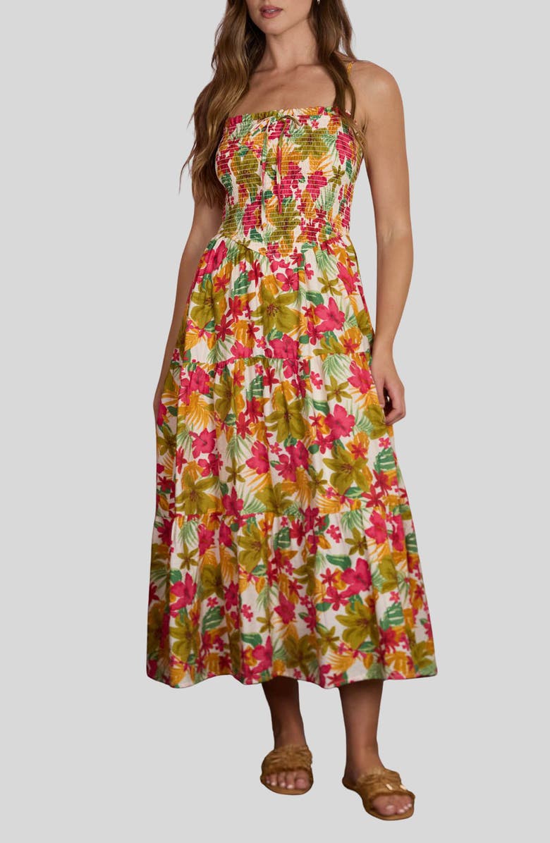 Blu Pepper Floral Midi Dress, Main, color,