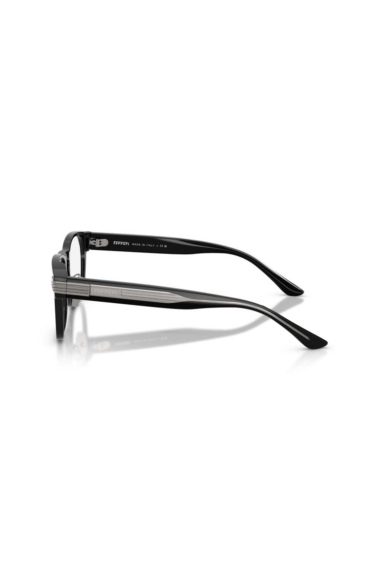 Ferrari 52mm Rectangle optical glasses, Alternate, color, Black