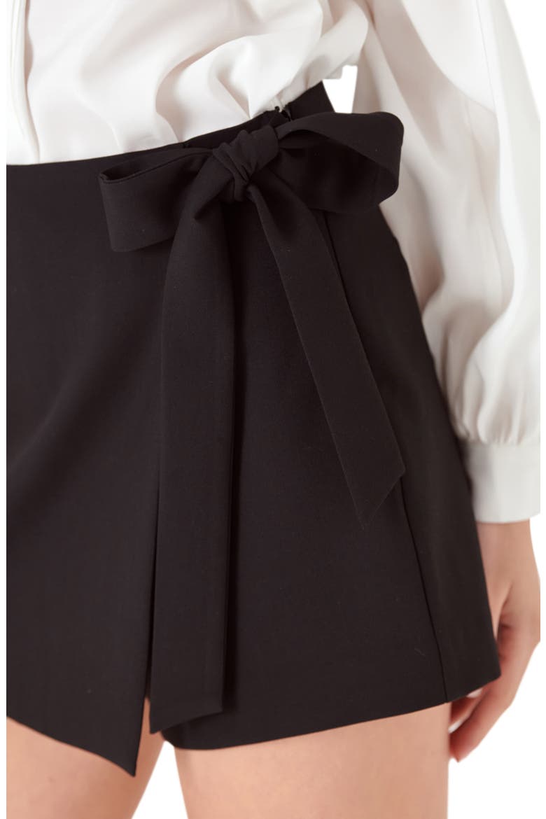 Tie Wrap Miniskort, Alternate, color, BLACK