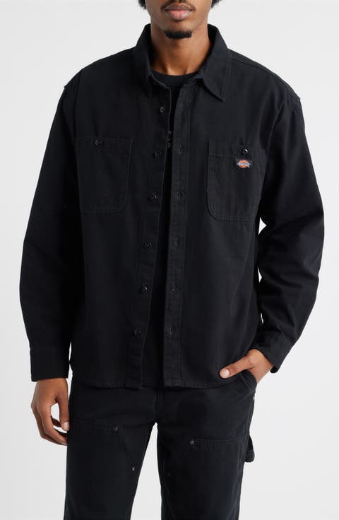 Johnsonville Relaxed Fit Cotton Canvas Button-Up Shirt