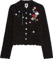 YanYan Floral Check Organic Cotton Shrunken Jacket