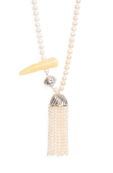 Petite Rengin Short Freshwater Pearl Tassel Pendant Necklace